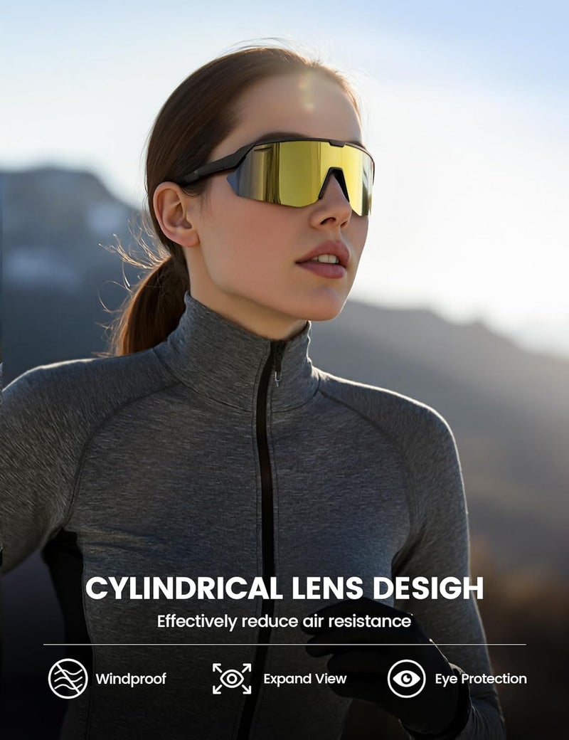 Lamicall 24g Polarized Sports Sunglasses for Men Women - UV400 Protection Sun Glasses for Running Cycling Baseball Fishing - Image 5